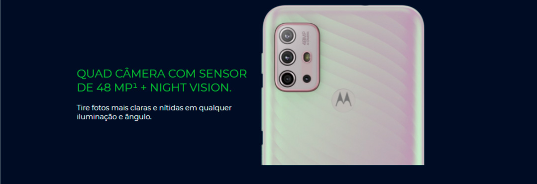 Smartphone Motorola G10 64GB 4GB RAM Tela 6,5 Câmera Quádrupla Traseira 48MP + 8MP + 2MP + 2MP Frontal de 8MP Bateria de 5000mAh Cinza